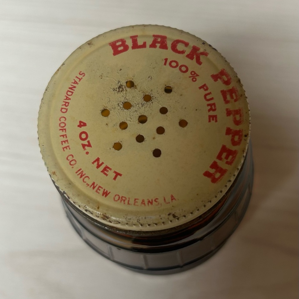 Vintage Amber Glass Jar with Lid - Picture 2 of 3